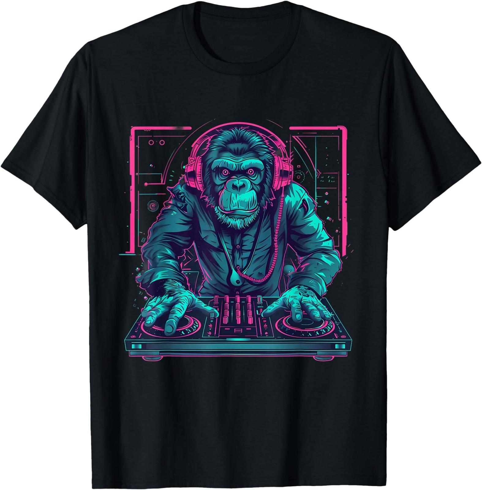 DJ Monkey House Beatmaker EDM Turntable DJ Monkey Techno T- Unisex T-Shirt S