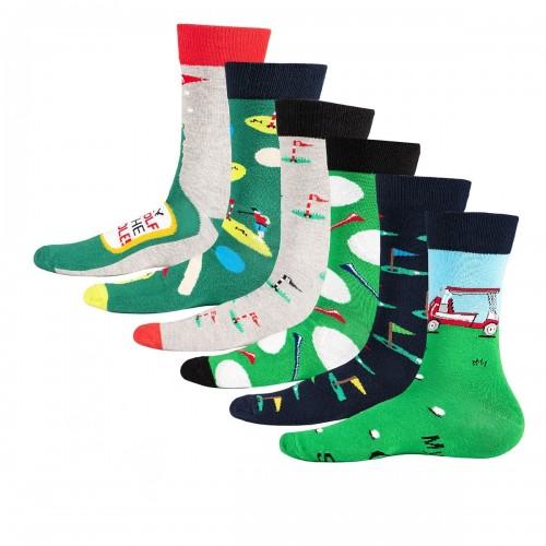 Soxy Mens Golf Ball Cotton Socks (Pack of 6)
