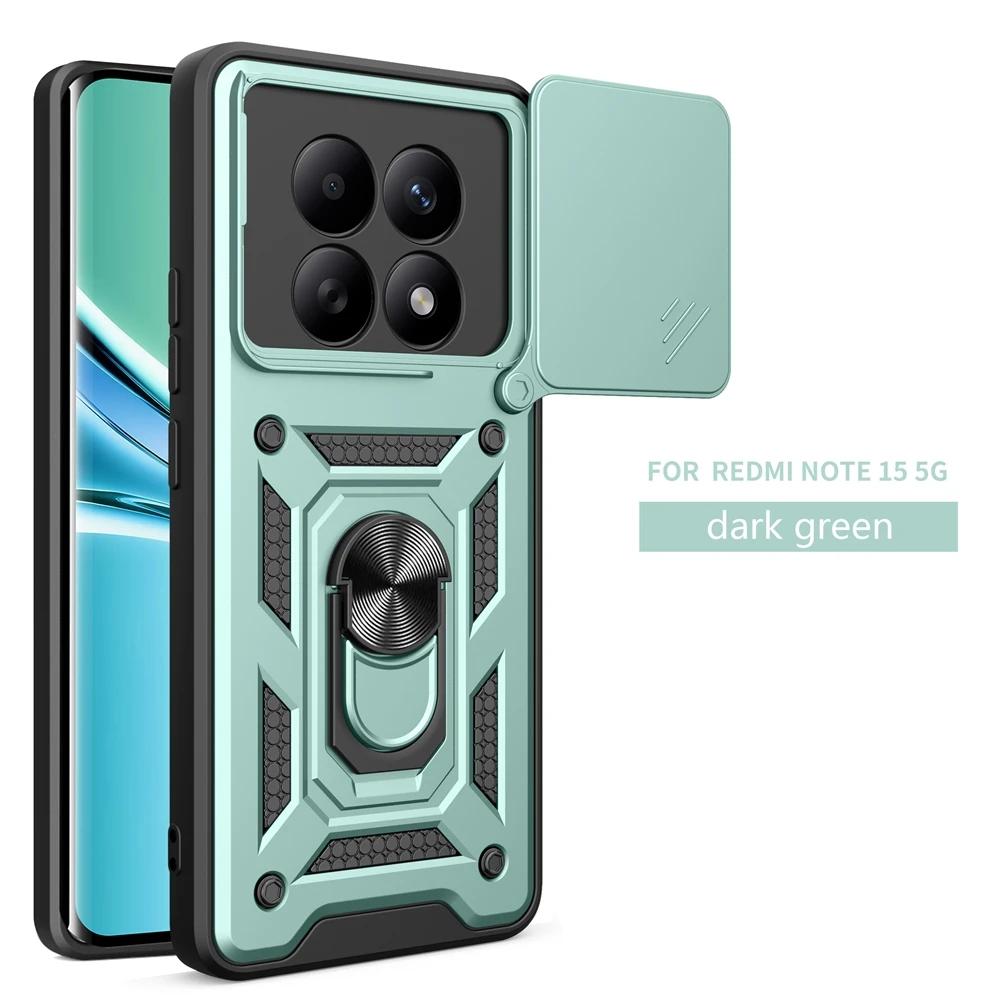 

Kickstand Funda for Xiaomi Redmi Note 15 Pro 5G 4G / Note15 Pro Plus 5G Case Slide Camera Ring Stand Shockproof Cover Capa Redmi Note 15 Pro+