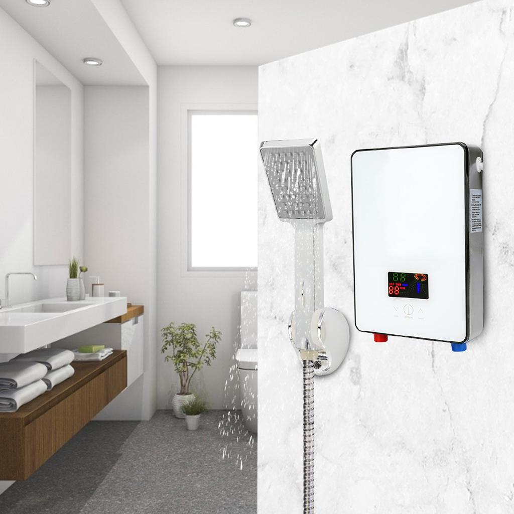 220V 6500W Tankless Instant Electric Hot Water Heater for Home Bathroom Shower