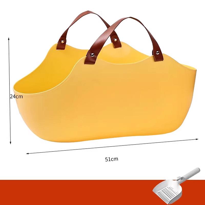 

Portable Kitty Sandbox Cat Litter Box Splashproof Cat Tray Cat Toilet Cleaning Basin Supplies Pet Toilet