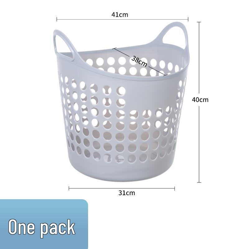 Plastic Laundry and Storage Basket for Clothes, Toys, & Bathroom Use