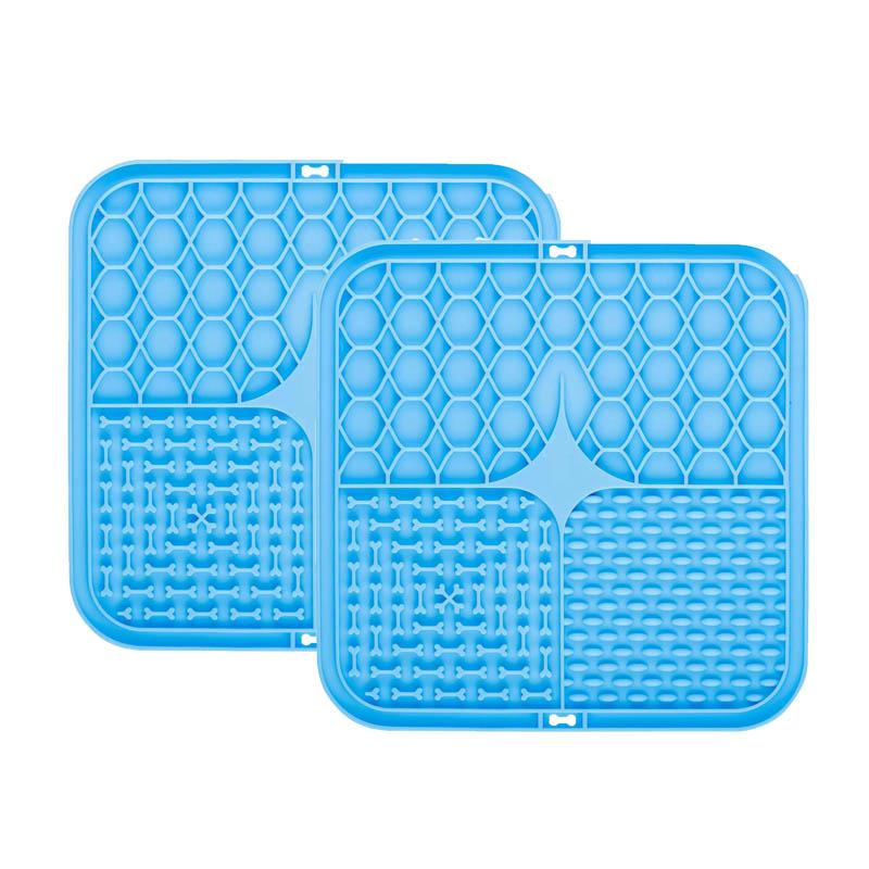 Food grade silicone pet dog and cat anti-choking slow eating tableware tray licking mat licking plate pet yogurt placemat