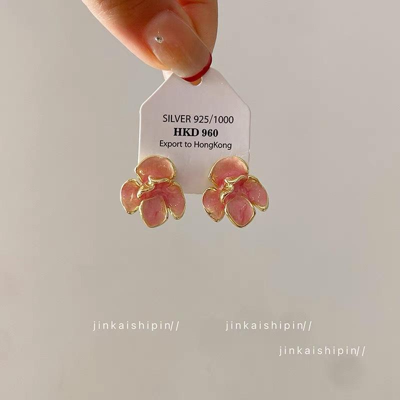 Cercei Ciucuri Floare Golă Acul de Argint Modă Personalitate Vânt Rece Cercei Lungi Temperament Cercei Avansați