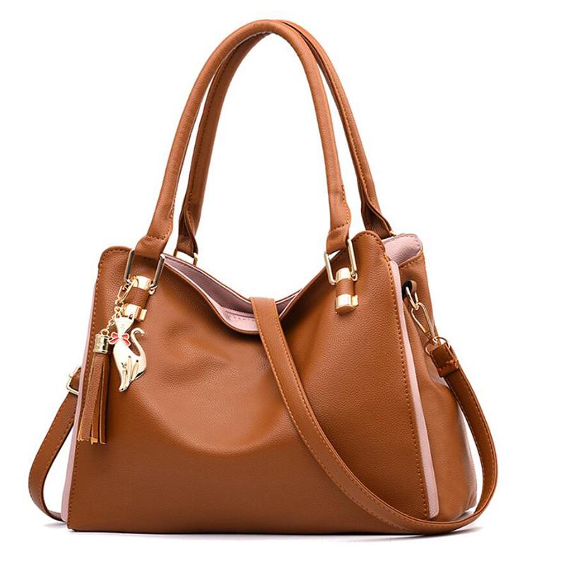 Duża Torba Skórzana o Dużej Pojemności Dla Kobiet Prosta Temperamentna Torebka Frędzel Torby Crossbody Torby na Ramię KTY