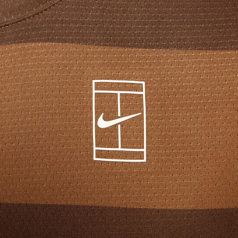 Nike Color Block Round Neck Short Sleeve T-Shirt Men Tops Off-White Brown FZ9846-259