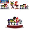 סט דמויות צבעוני של Teen Titans Go הכולל את רובין, רייבן, ביסט בוי, סטארפייר - פריטי אספנות