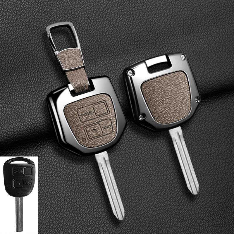 Zinc Alloy Key Case Cover Shell Fob Holder For Toyota FJ Cruiser Land 2008-2014 Yaris Echo For Lexus ES GS LS IS RX SC LX RX400h