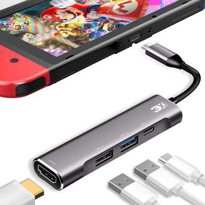 Hub 3XI Tip C 4in1 USB C Ieșire 4K HDMI Încărcare PD Adaptor Multifuncțional Suport Switch OLED Switch OLED Dex P20 mate20 USB3.0 USB2.0 (Nintendo