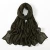 Autumn new solid color hot-selling Malay Indonesian cotton headscarf, monochrome wide-brimmed thin Modal breathable scarf