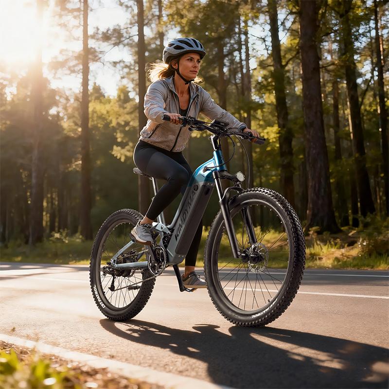 KIMDYMA K02 Adult Electric Bike 48V20AH250W/1500W motor 27.5×2.8 inch fat tires, torque sensor, all-terrain electric bicycle.