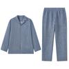 New Men's Homewear 100% Cotton Breathable Wrinkle Airy Pajama Set Soft and Fluffy