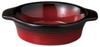 13cm Thick Round Gratin Dish X X 4cm Gratin Dish Setomonohonpo (Red) [13 15.6 280cc]