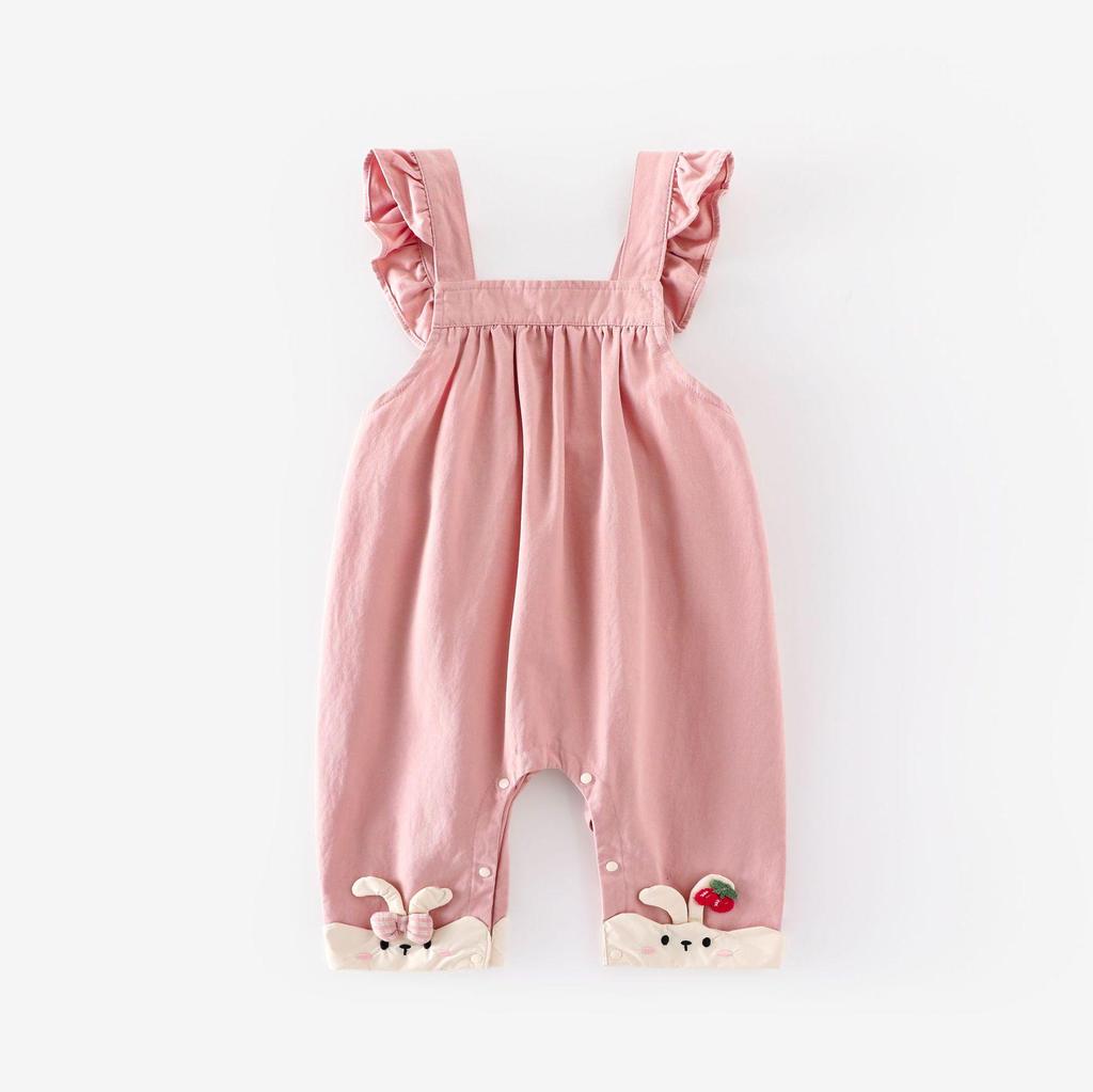 2025 Autumn Baby Denim Romper: Fashionable Korean-Style Rabbit Overalls