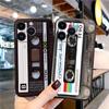 Módní, vtipná, měkká pouzdra na telefon s retro vzorem pro iPhone 15 Pro 6 14 XS 13 Max XR 12 Mini 7 Plus X SE 8 11 TPU nárazuvzdorný černý kryt
