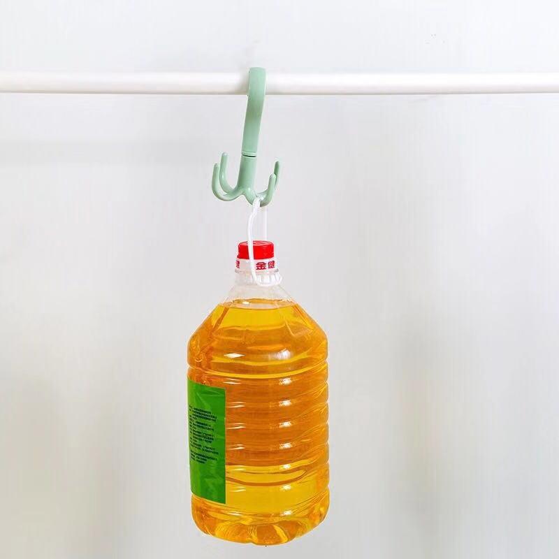 360° Rotated Four-Claw Hook Multi-Purpose Purse Hanger Rotatable Hanging Bag Hat Scarf Dormitory Storage Punch-Free