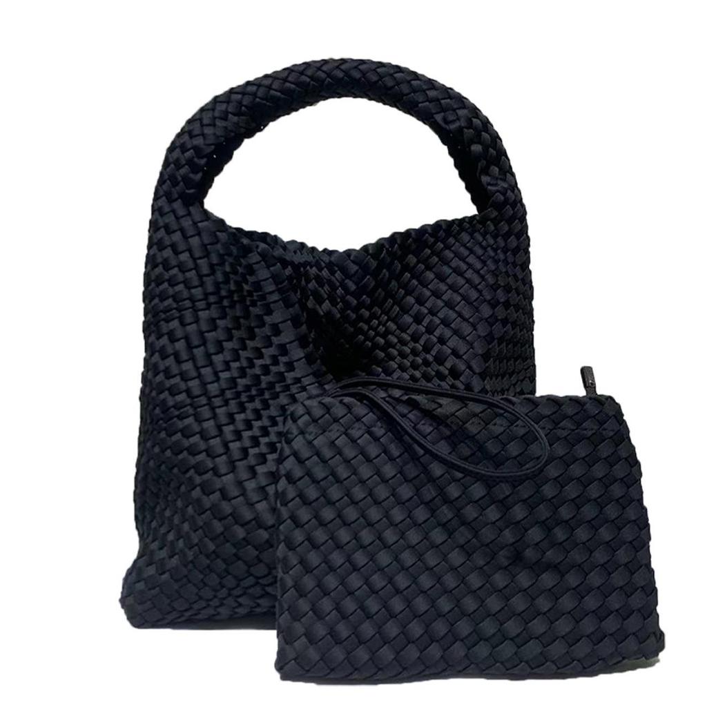 Borsa tote grande capienza per mamma e bambino intrecciata a mano - Borsa morbida e alla moda per le mamme