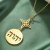 Dawapara Je Religioso HebreO YHWH Collar Nombre Antiguo de DIOS Jehová Yahvé Colgante Joyería de Acero Inoxidable