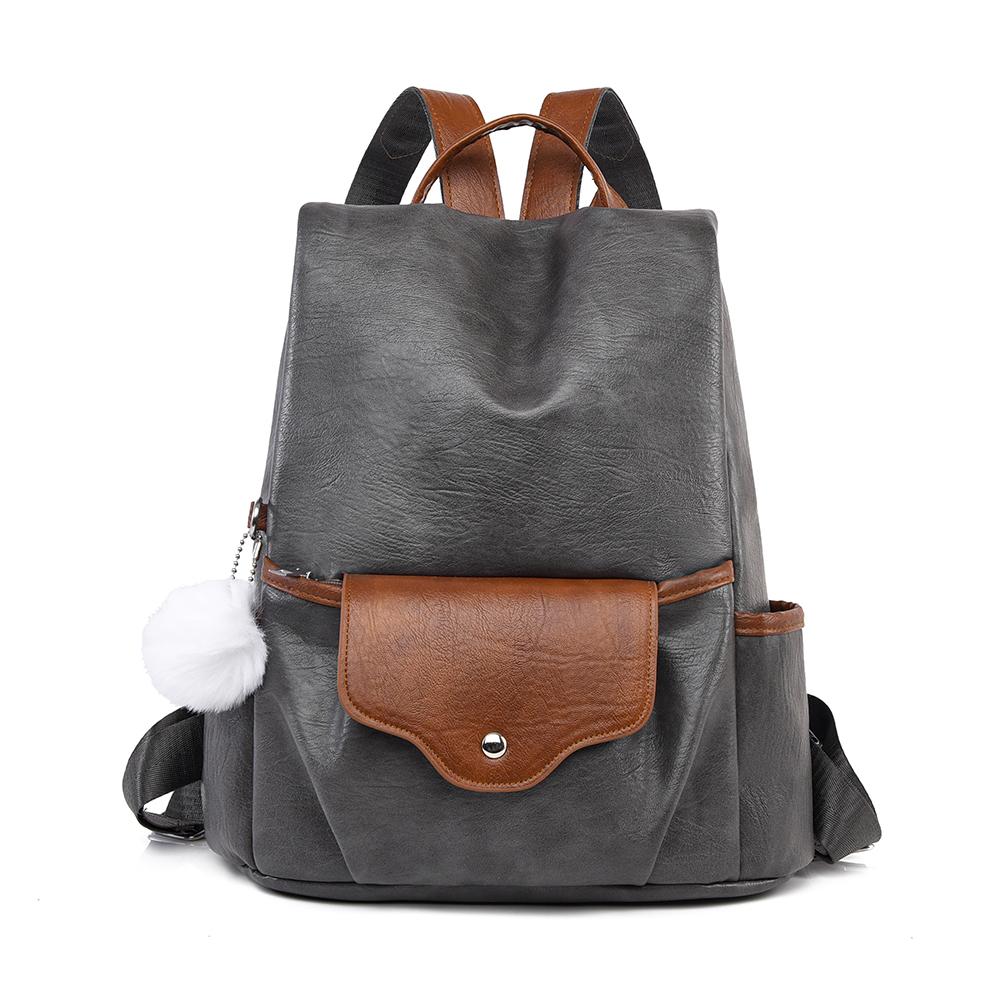 PU Backpack Female Commuter Backpack Student School Bag