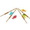 Decorazione Torta Festa Mini Canna da Pesca con Inserto in Plastica per Celebrazioni di Compleanno
