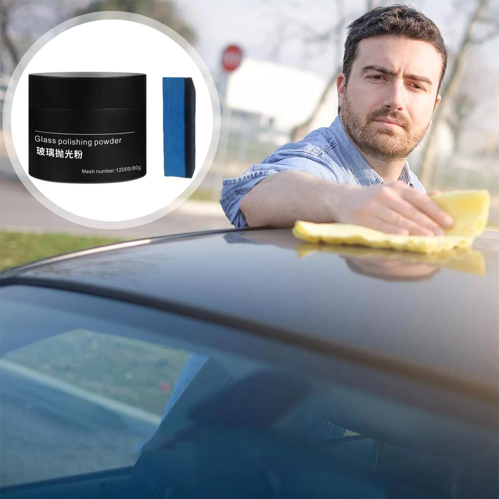 New 80g Glass Polish Cerium Oxide Powder Car Window Polishing Mirrors Powder Powder Glass Remove Composite Rare Repair Tool