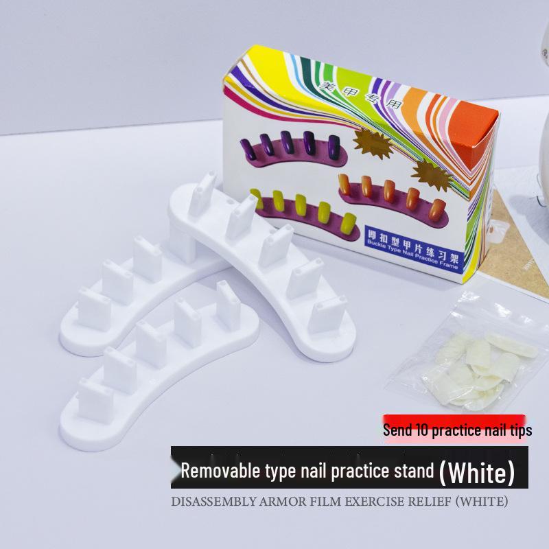 

Nail Art Practice Stand & Clay Set for Beginners 3 Pcs Curved Set белый