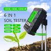 2026 Bester 6-in-1 Intelligenter Bodenmesser Fruchtbarkeit/PH/Feuchtigkeit/Temperatur/Sonnenlicht/Luftfeuchtigkeit Boden Tester für Landwirtschaft und Garten