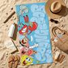 Beach Towels cute b-b-BobS-s Soft fun Quick Dry Pool cartoon s-S-S-SpongeS-eS bathing Towel Travel Gym Spa Camp sport face Gift