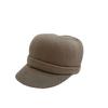 European and American niche black knitted hat, small brim cap, four-season versatile wool hat, small equestrian hat for women