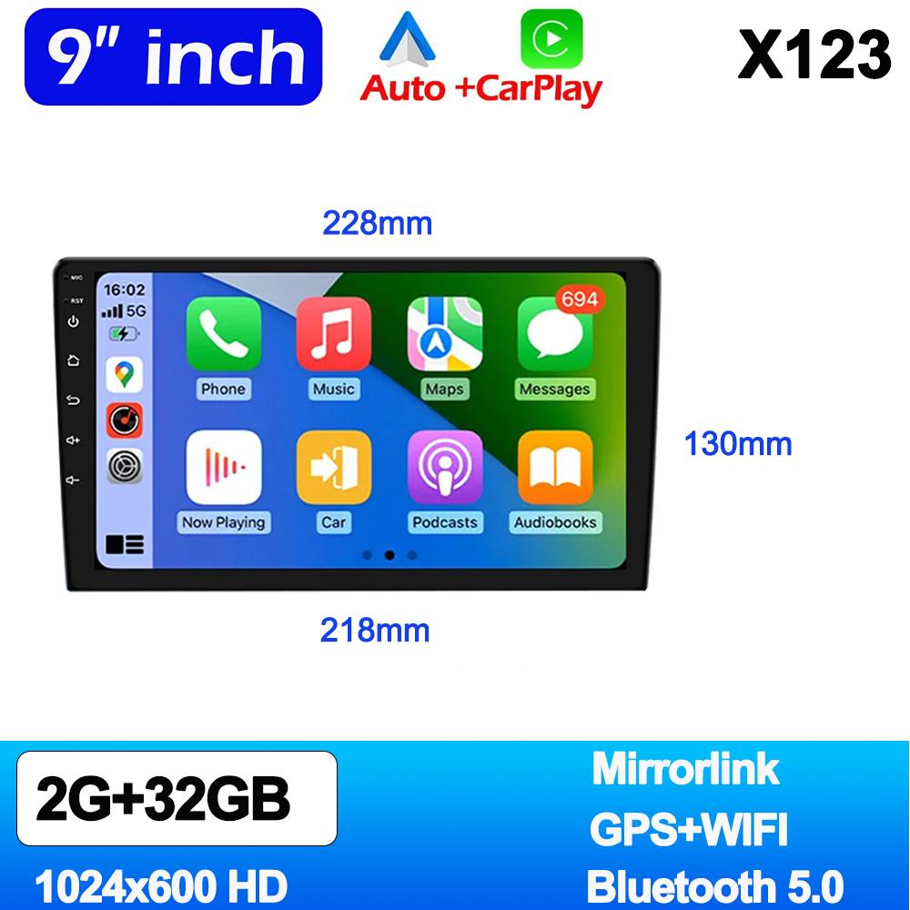 Universal 7 9 10 Inch Multimedia Player GPS WIFI Wireless CarPlay Android Auto 2Din Car Radio FM BT Radio Stereo Receiver Player