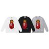 Ape Head Print Unisex Casual Loose Pullover Sweatshirt - Autumn/Winter Trend for Teens