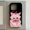 Luxury Y2K Cartoon Cat Phone Case for iPhone 17 16e 16 15 14 13 12 11 X XS XR XSMAX 7 8 Air Pro Max Plus Luxury Double-layer