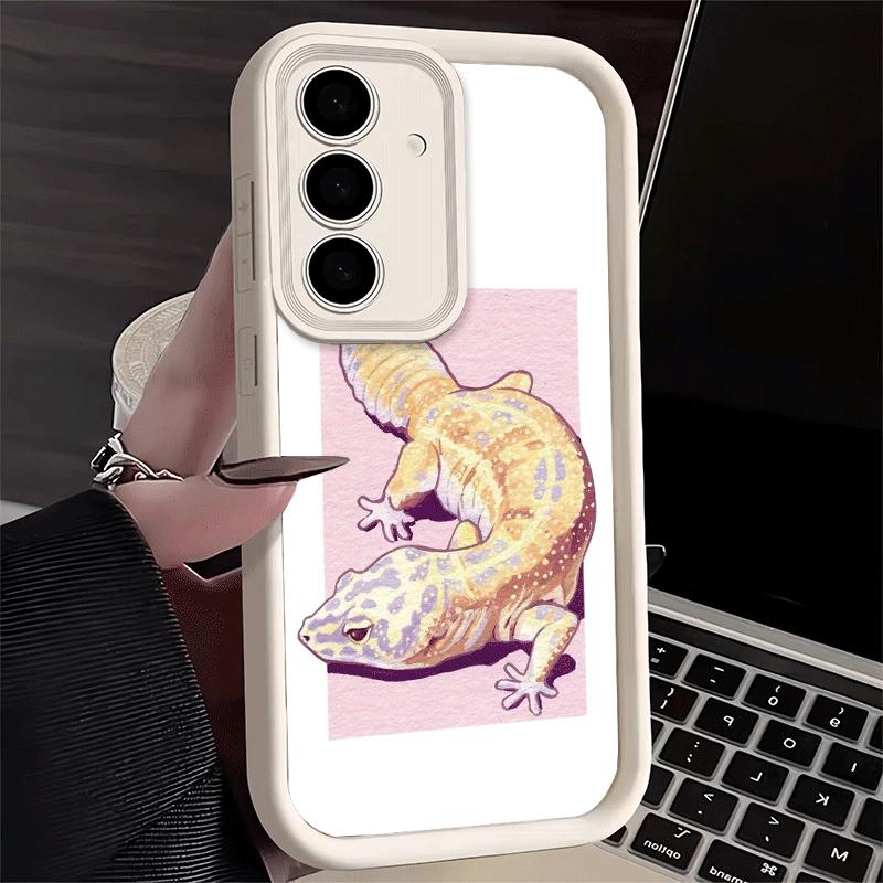 Lizards Geckos Cute Pet Soft Phone Case for Samsung Galaxy S26 Ultra S25 Edge S24 S23 S22 Plus S21 S20 FE 5G Shell Silicone Fund