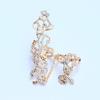 Korean Style Sweet Crystal Rose Flower Ring for Women