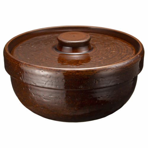 Nagatanien Roast Earthenware Pot (Serves 2-3 People), Direct Heat Compatible, Can Be Boiled Dry, NCK-87