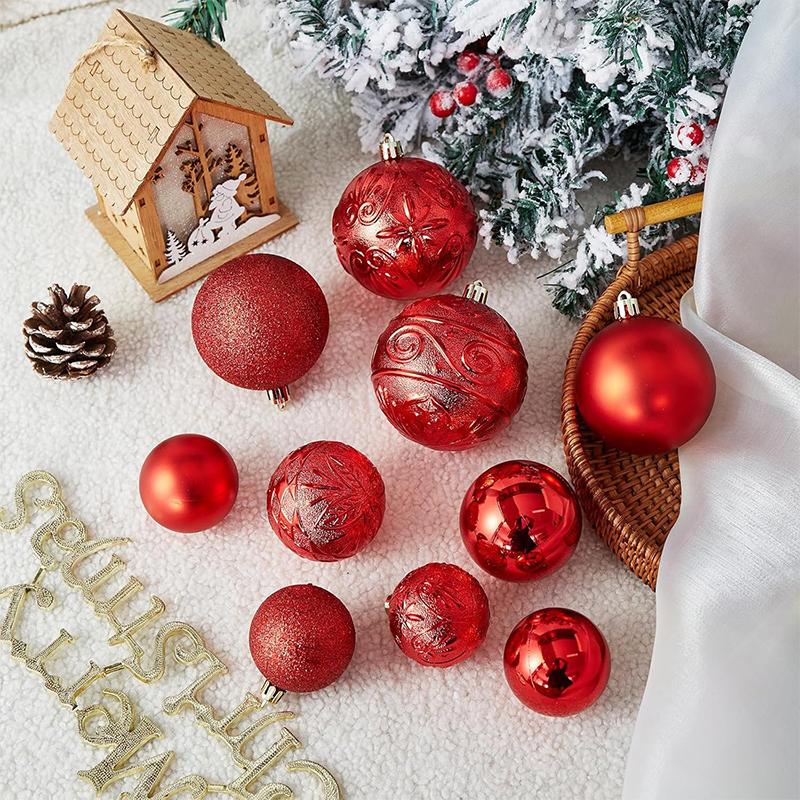 30Pcs Christmas Ball Decoration Acrylic Plastic Christmas Tree Ornaments Hanging Balls for Home Party Holiday 2026 Navidad Decor