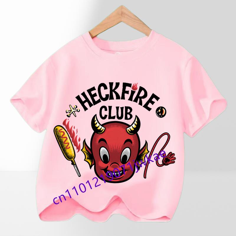 T-shirt Grafica per Festa, Outfit Streetwear Cool per Fan, Top per Ragazzi e Ragazze, Maglietta per Bambini a Tema Film Hot Stranger, alla Moda