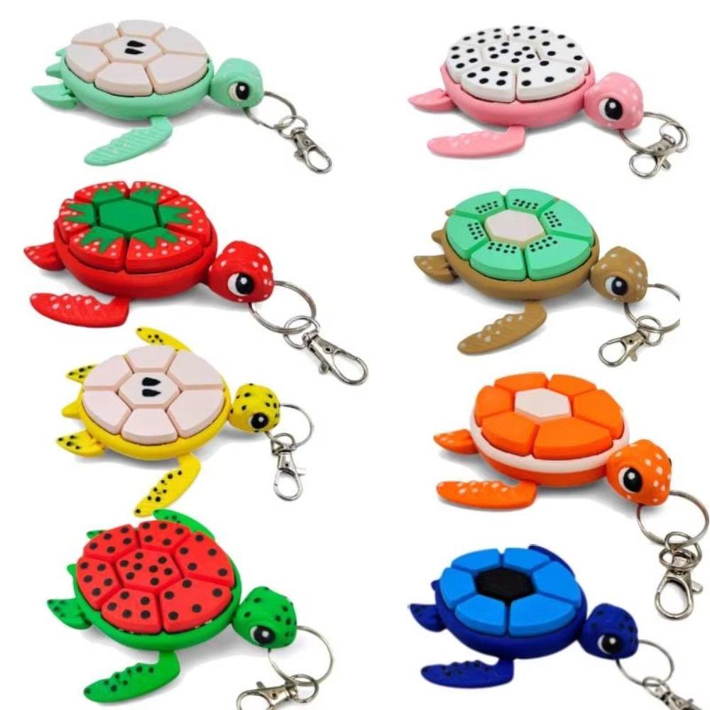 Mechanical Key Turtle Fidget Clickers Keychain Clickers Sensory Key Ring Toy  Kids Gifts