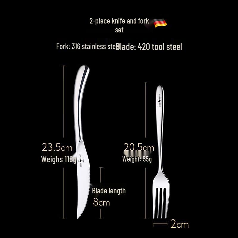 SSGP 316 Stainless Steel Steak Knife and Fork Set