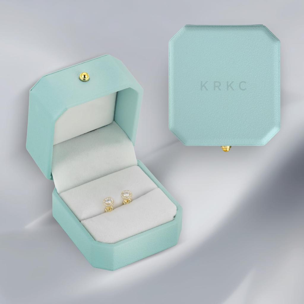 KRKC "Star Prayer" Moissanite Earrings, 0.2-3.0 Carat, Women's, 925 Sterling Silver with a Sparkling Solitaire Diamond, Hypoallergenic, Perfect for Bi