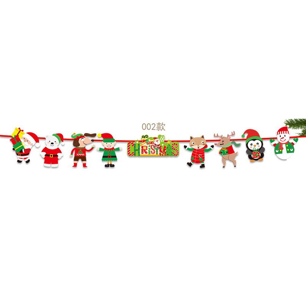 Christmas New Year'S Eve Party School Decoration Arrangement Christmas Paper Latte Flower Banner Spiral Pendant