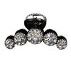 Stylish Fine Rhinestone Shark Clip Elegant Back Head Hair Claw Clip Mixed Color Large Grab Clip
