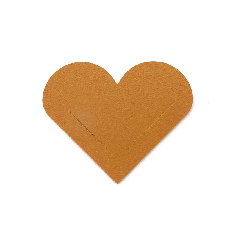 Heart Shaped PU Leather Bookmark Colorful Double Sided Tablet Gift for Book Lovers Readers and Diary Lovers