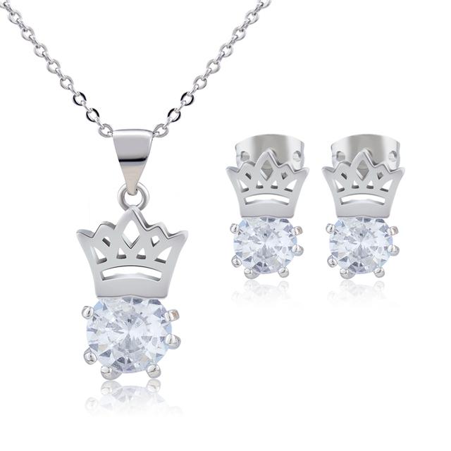 Schmuck Frauen Halskette Ohrringe Set Luxus Qualität Luxe Zubehör Feine Zirkonia Champagner Mode Jewelri Cubic Hohe Großhandel