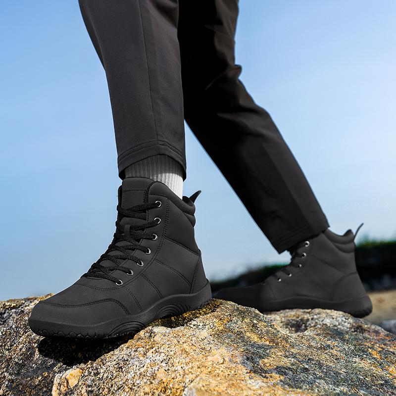 Damskie buty trekkingowe antypoślizgowe Męskie szerokie buty sportowe codzienne do trekkingu wspinaczki Modne wysokie buty ze skóry PU Wodoodporne