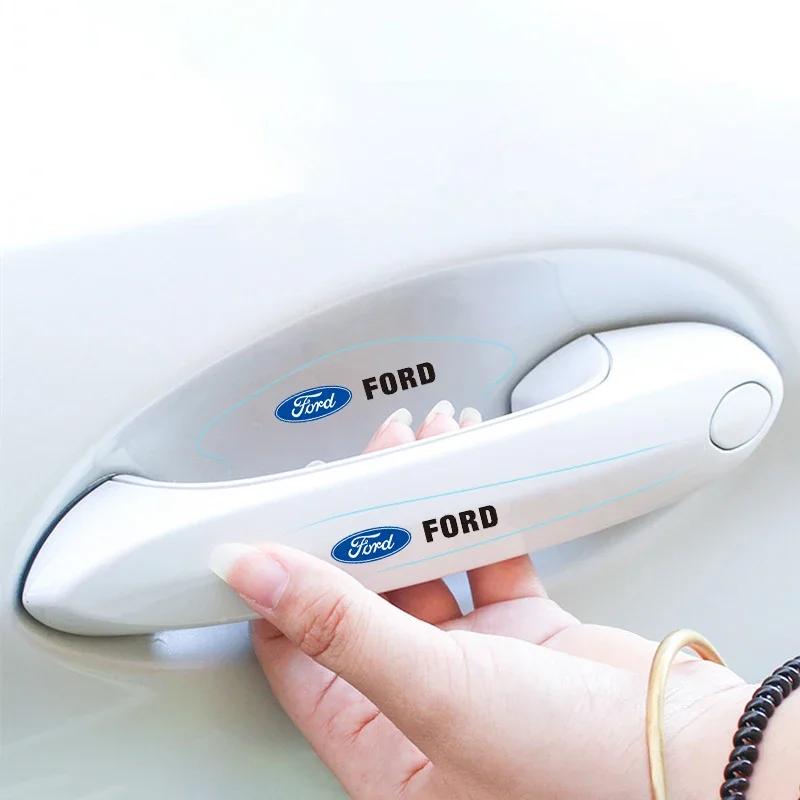 Car Door Bowl Handle Stickers for Ford RANGER Galaxy Mustang Focus Mondeo Escape Fusion Explorer Kuga 2 Transit Fiesta Ecosport FE7