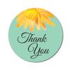 Darling Souvenir 45 Pcs Aster Flower Black Thank You Stickers Round Envelope Seal-1.6