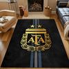 Golden AFA Emblem on Black Background Patterned carpet, non slip mat suitable for living room and bedroom sofas