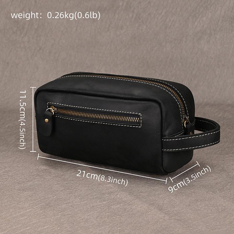 

Genuine Leather Clutch real cowskin storage bag men male zipper Clutches genuine leather makeup bags water pen glasses bag