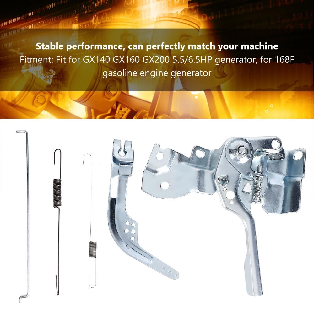 Silver Speed Control Arm Iron and Stainless Steel Throttle Return Spring for GX140 GX160 GX200